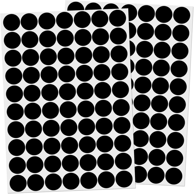 Lrogoe 1400 PCS Colored Dot Stickers Round Color Coding Labels Polka Circle Dot Label Sticker for Office,Classroom,Papers Etc (Black, 3/4 inches) - Image 1